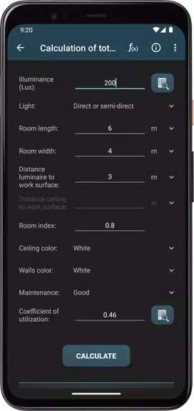 Lighting Calculations স্ক্রিনশট 1