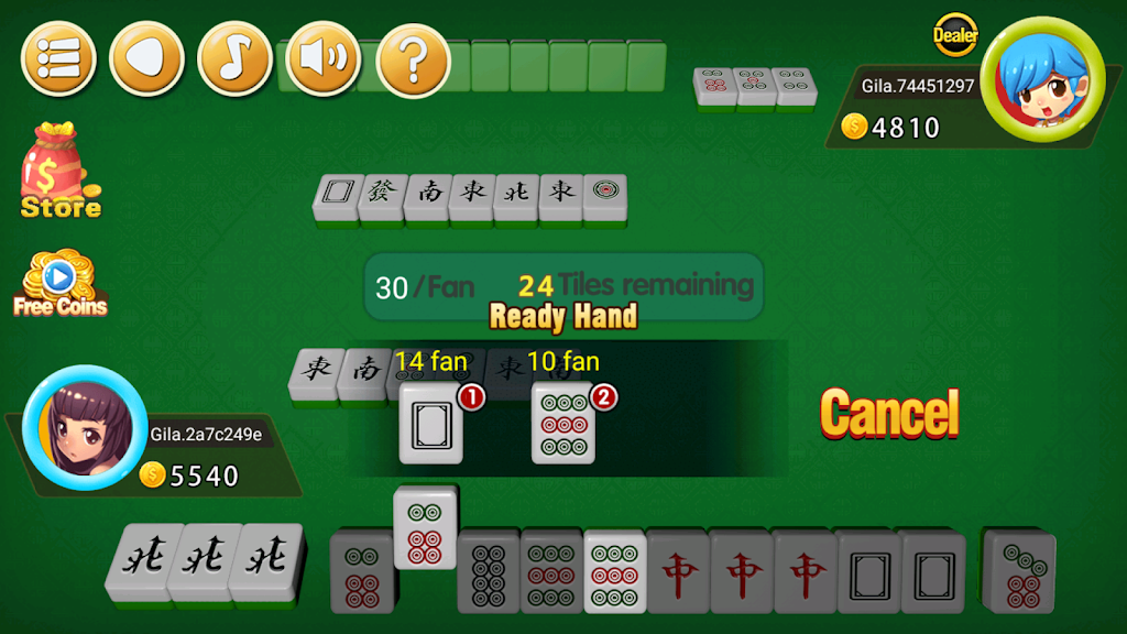 Mahjong 2P: competition স্ক্রিনশট 2
