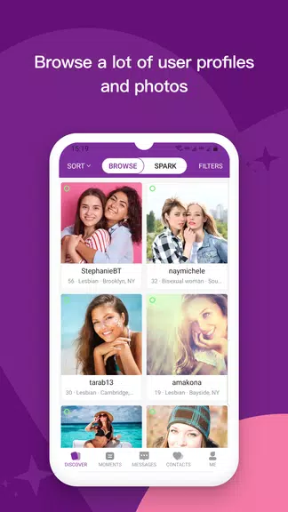 Les: Lesbian Dating & Chat App 螢幕截圖 2