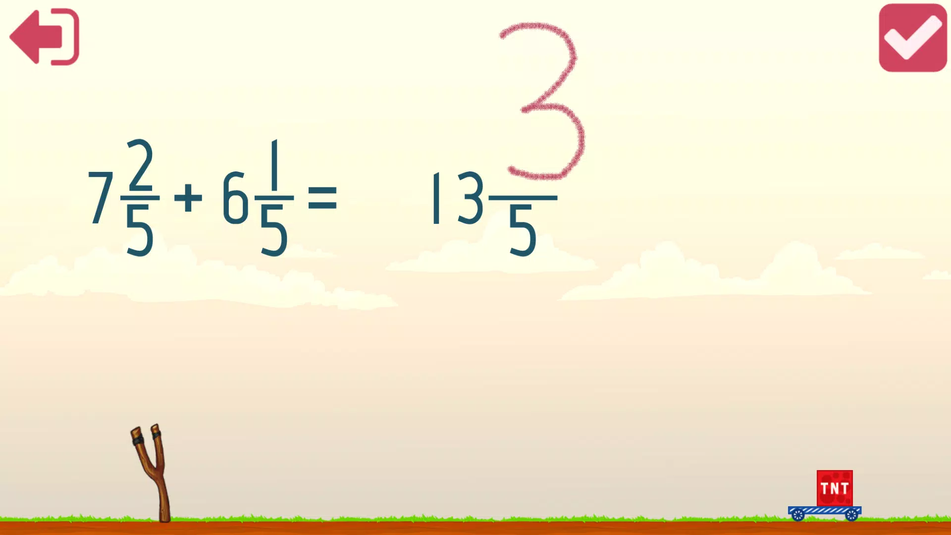Fractions and mixed numbers Screenshot 3