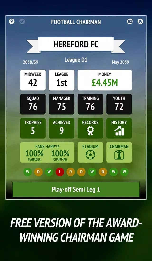 Football Chairman (Soccer) ภาพหน้าจอ 0