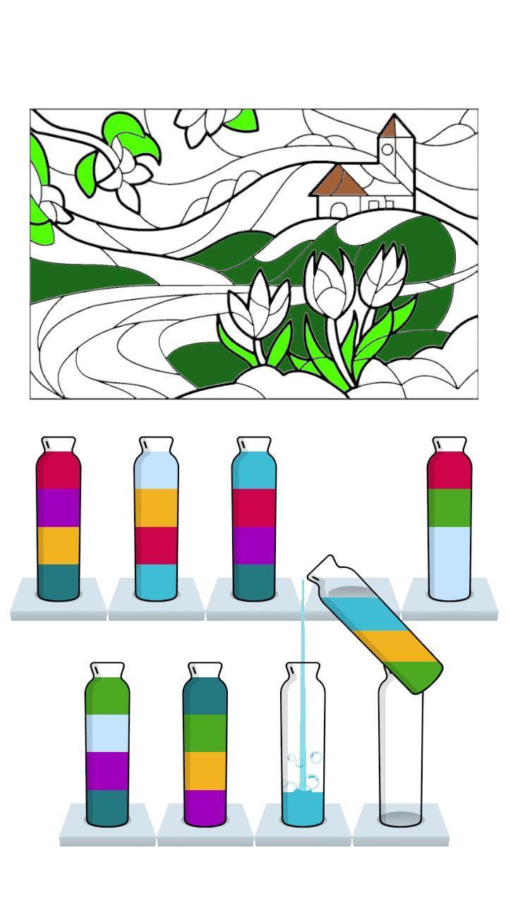 Sort Paint: Water Sorting Game Ảnh chụp màn hình 1