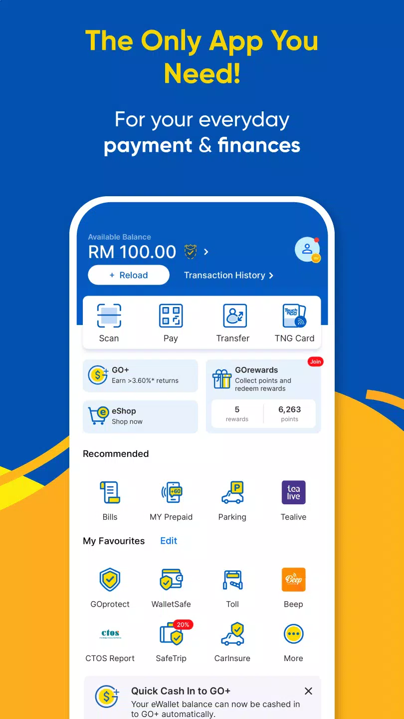 Touch 'n Go eWallet 螢幕截圖 0