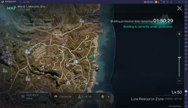 Strategic overview of Broken Delta map in Once Human RaidZone