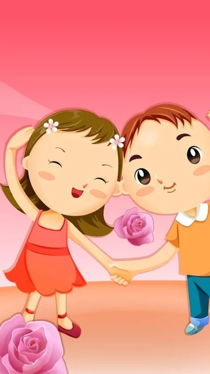 cartoon love wallpaper स्क्रीनशॉट 0