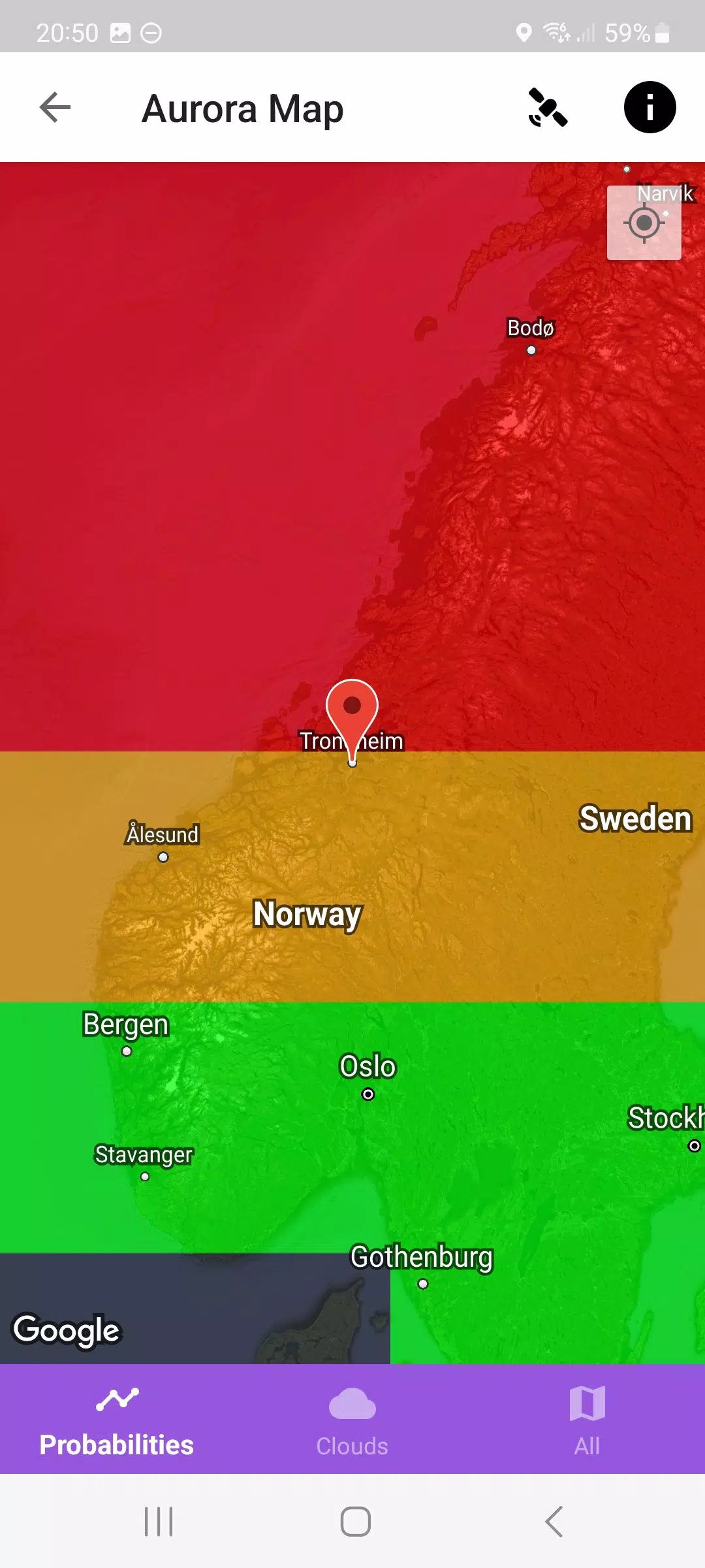My Aurora Forecast Capture d'écran 1