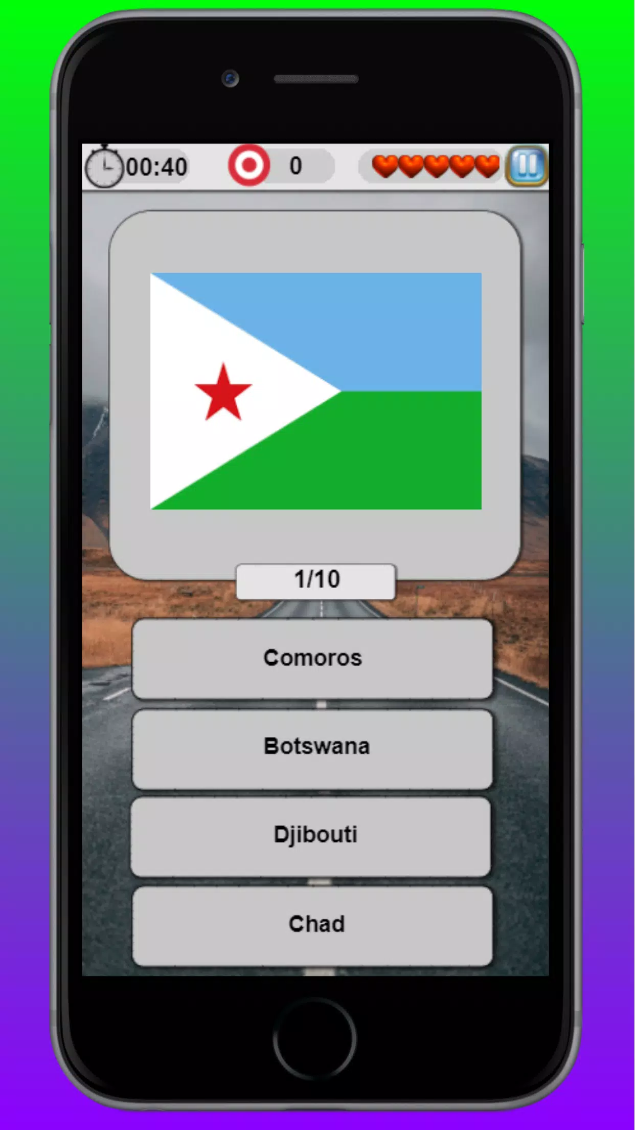 Guess the Flag and Capital Cit 螢幕截圖 2