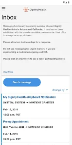 Schermata my portal. by Dignity Health 3
