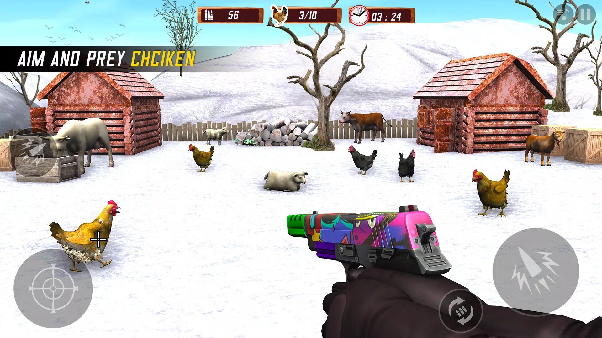 Chicken Shooting 3D Hunt Games 스크린샷 1