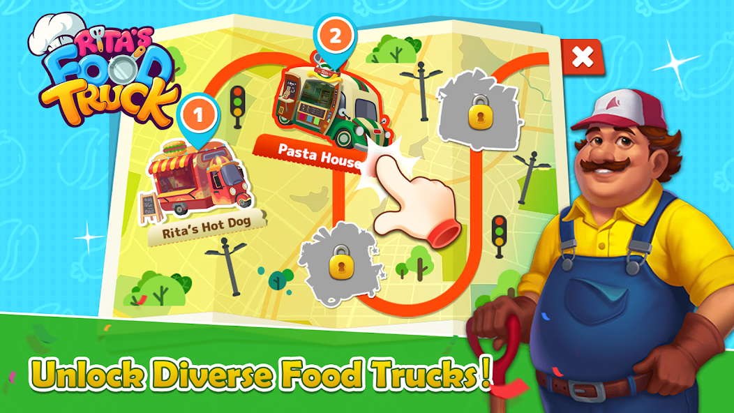 Rita's Food Truck:Cooking Game Mod ဖန်သားပြင်ဓာတ်ပုံ 1