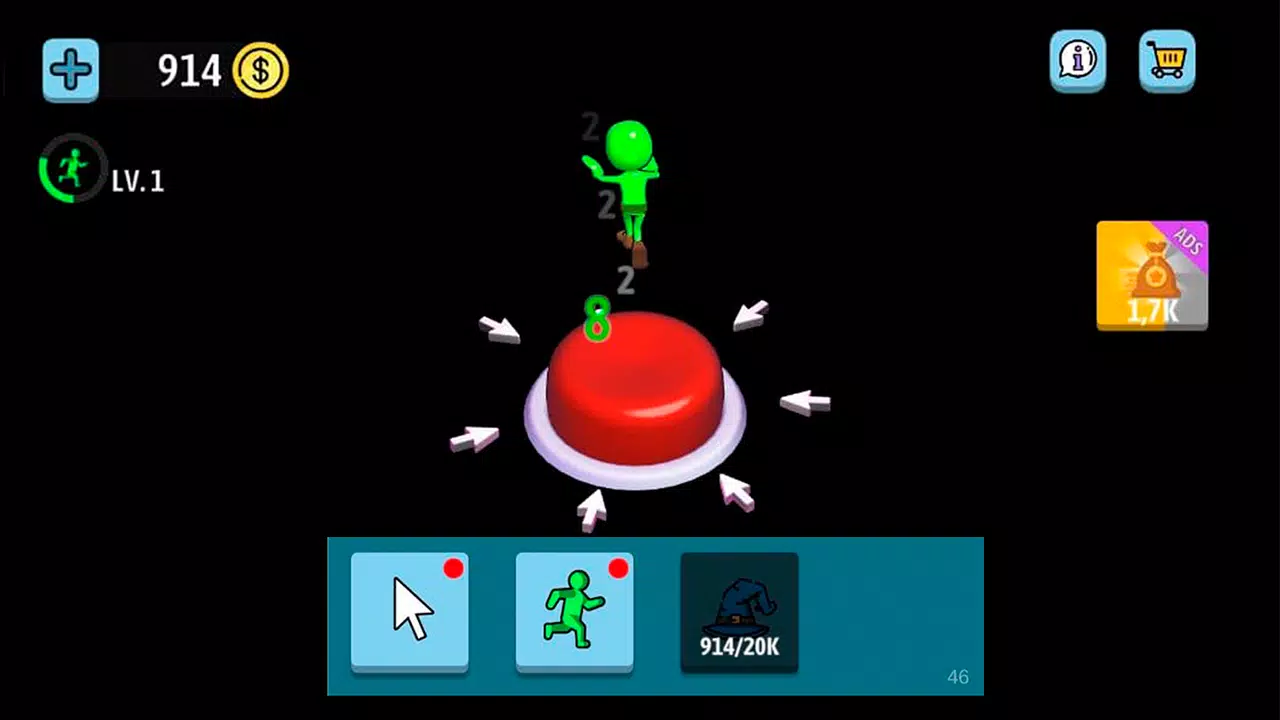 Green button: Авто кликер игра 螢幕截圖 2
