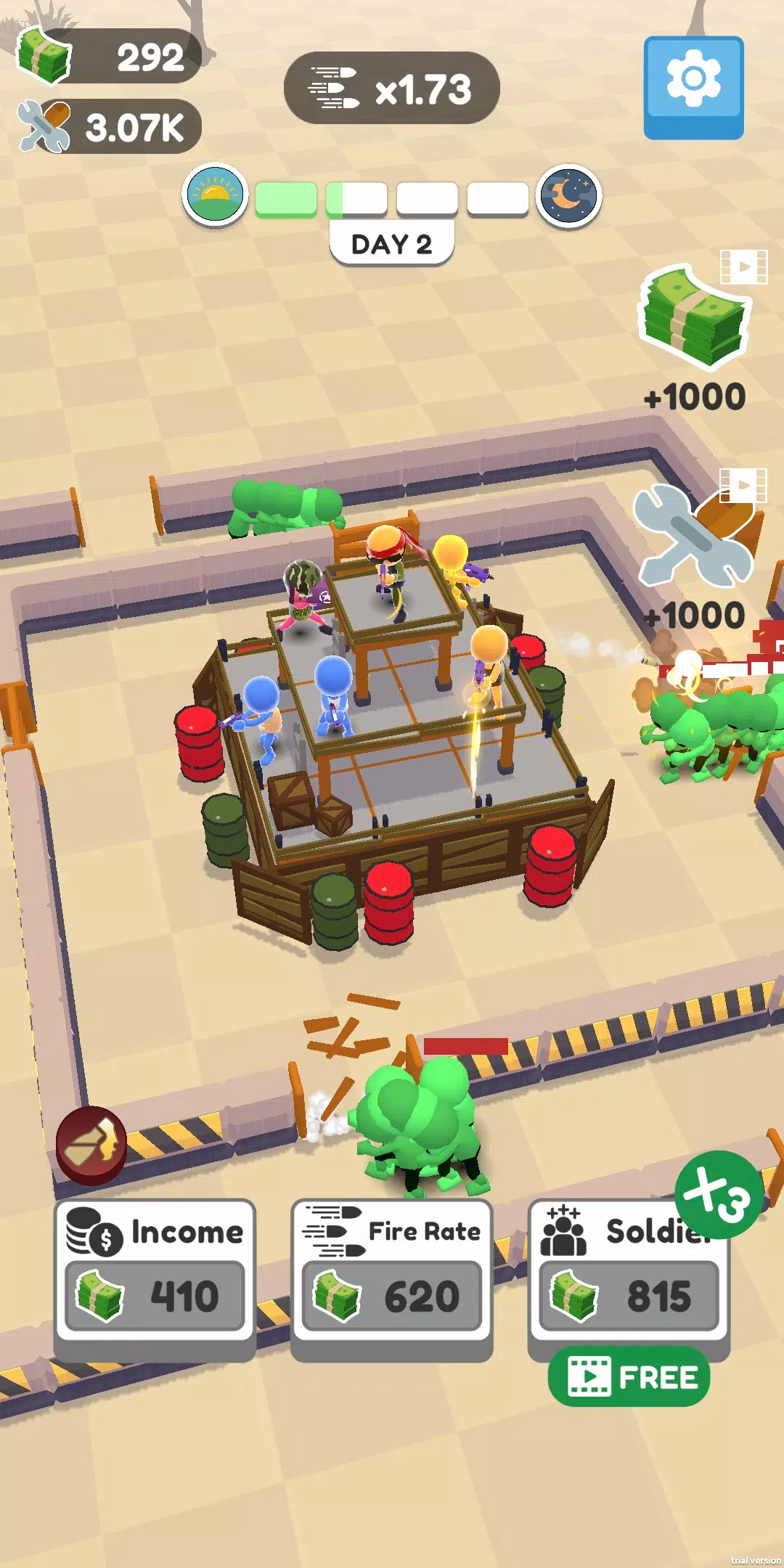 Defend City Merge Shoot Idle ภาพหน้าจอ 0