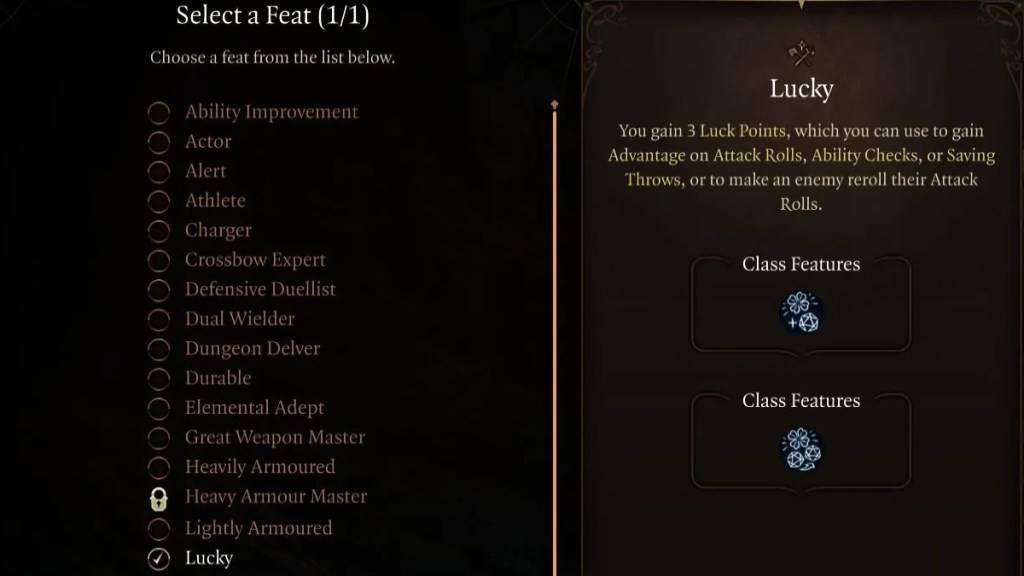 Une image montrant l'exploit chanceux dans Baldur's Gate 3 Bg3