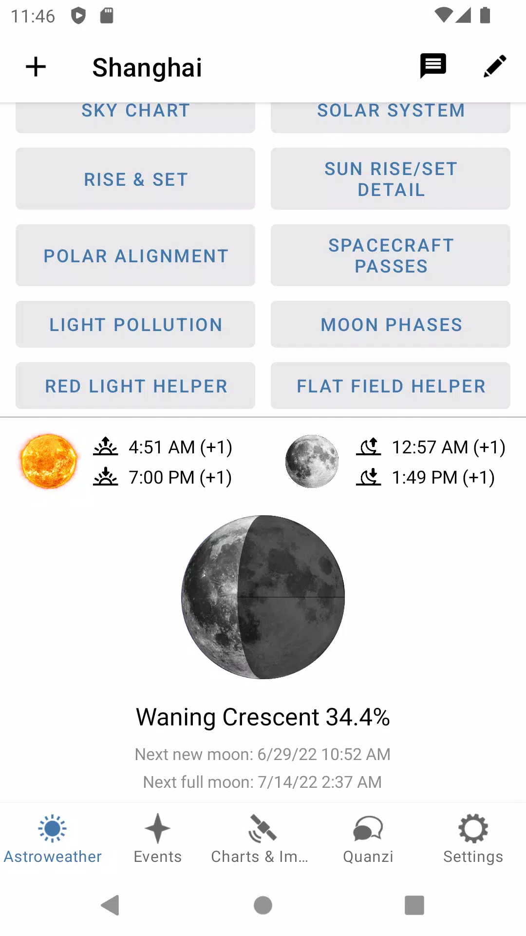 Astroweather 螢幕截圖 1