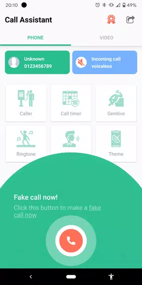 Fake Call and Sms 螢幕截圖 0