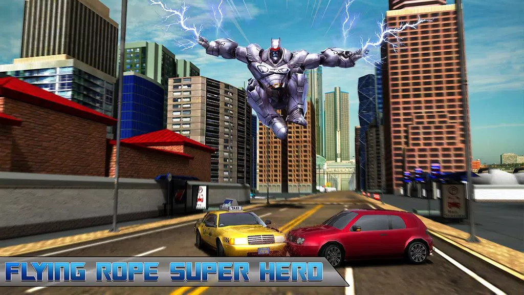 Flying Rope Hero Robot Fight Simulator应用截图第0张