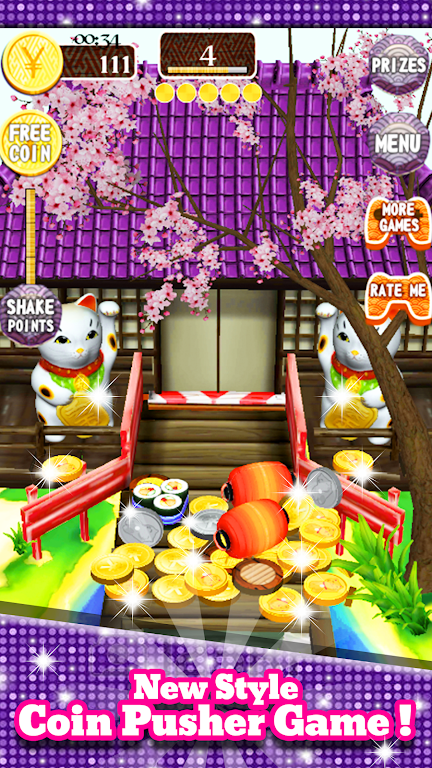 Coin Japan Pusher Fever Mania 螢幕截圖 0