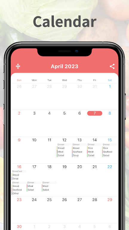 Daily Meal Planner स्क्रीनशॉट 0
