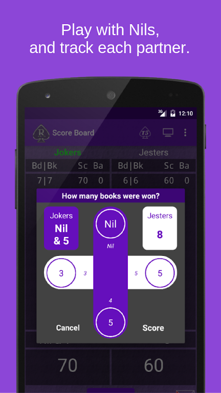 RenegeAid Spades Score App 螢幕截圖 2