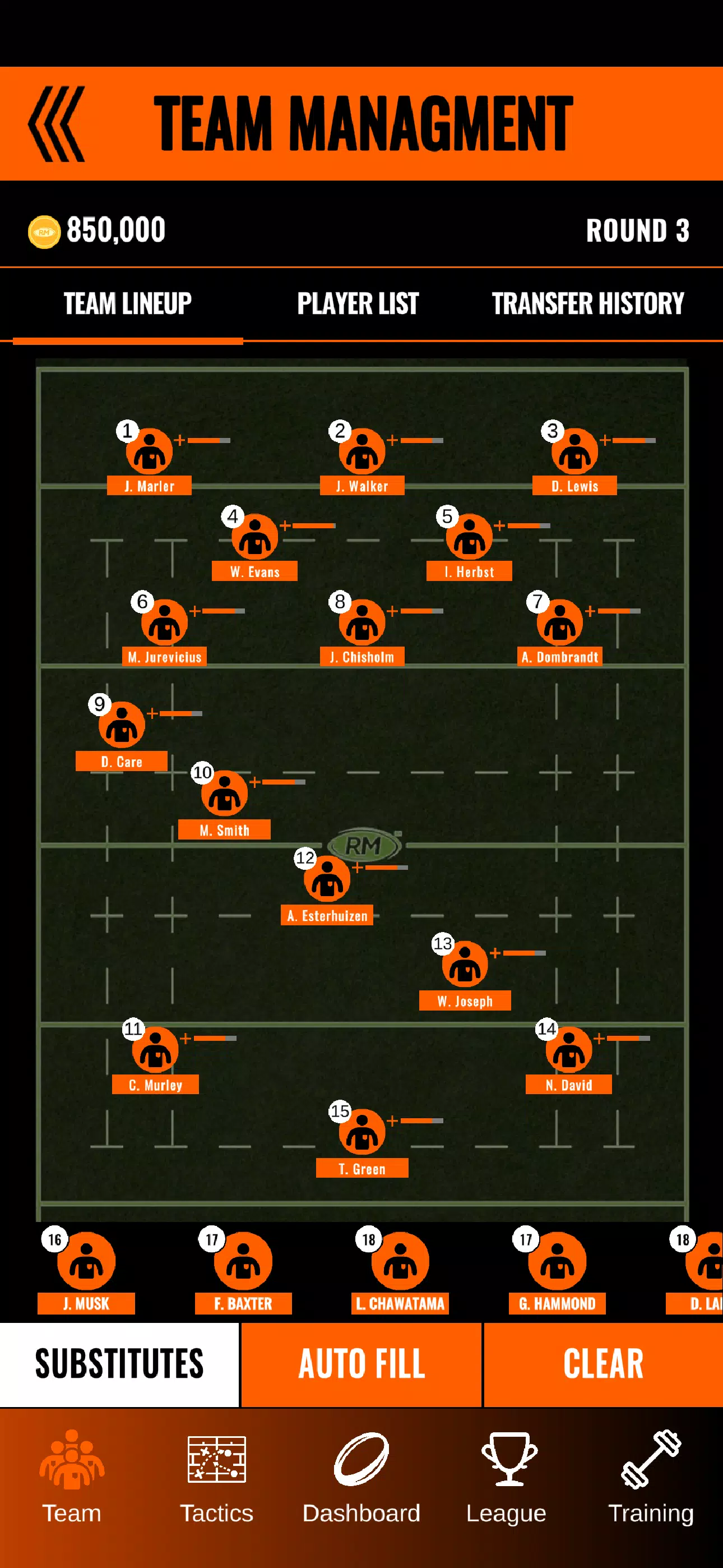 Rugby Manager 25 螢幕截圖 1