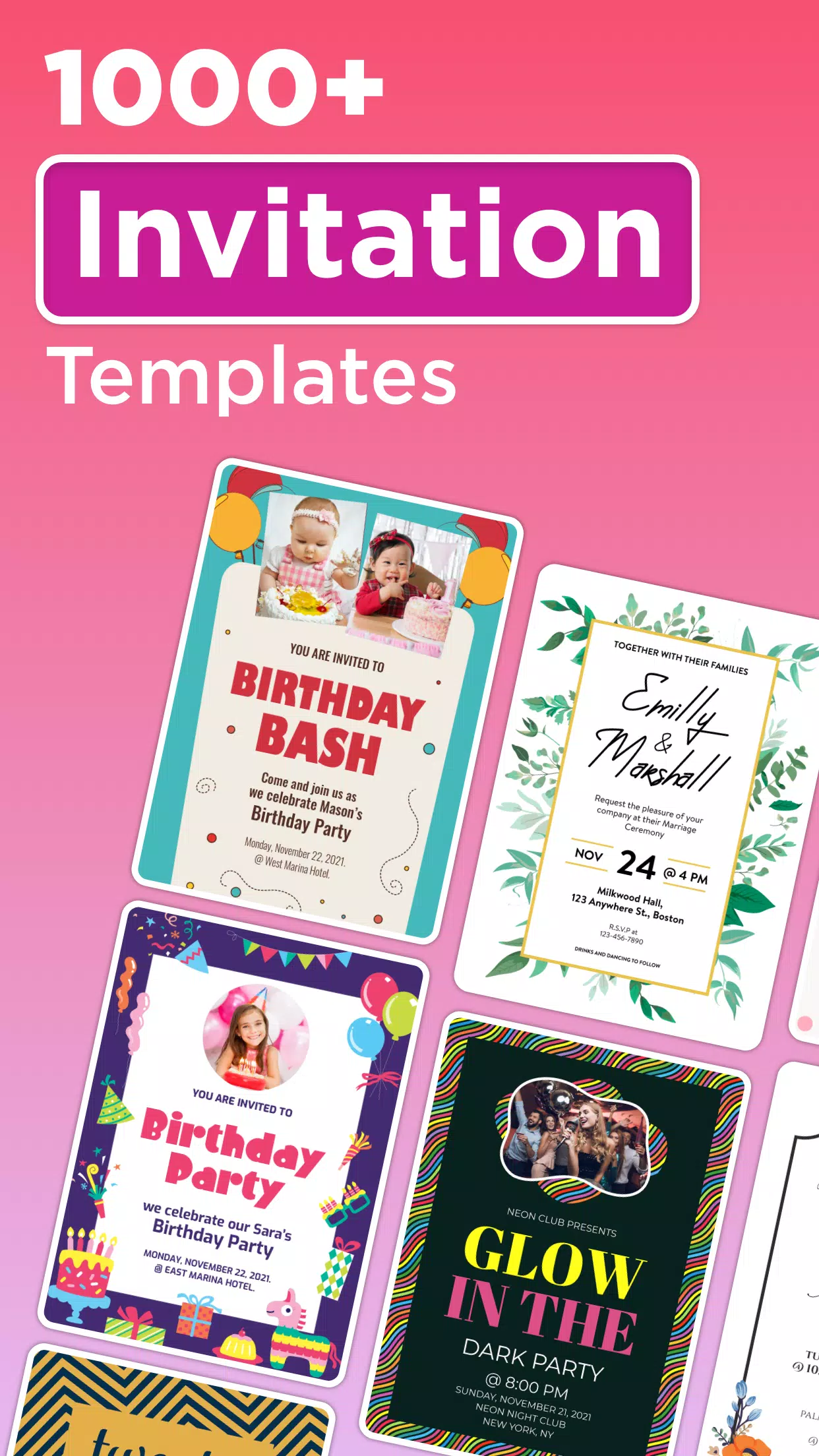 Invitation Card Maker & Design Screenshot 1
