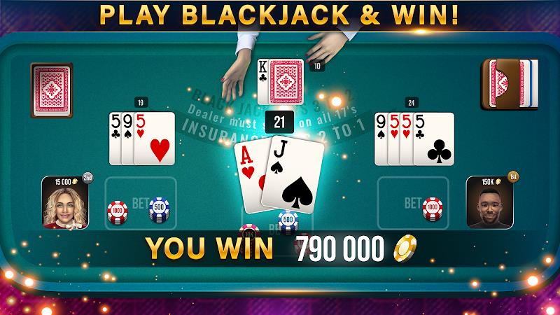 Blackjack 21 All Star - Casino Capture d'écran 0