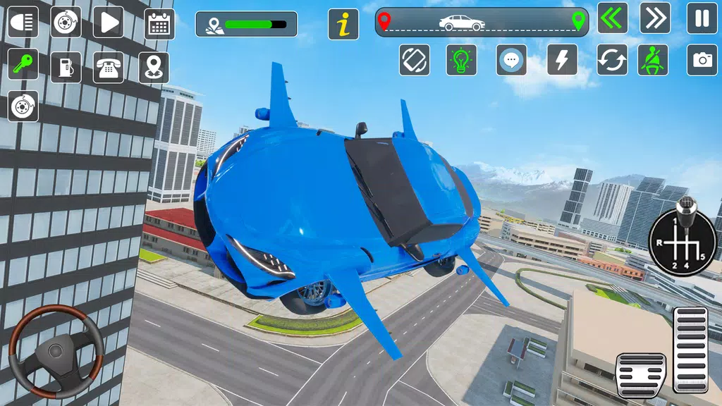Flying Car Games Car Flight 3D Capture d'écran 3