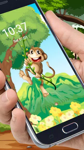 The Cute Cartoon Monkey Theme 스크린샷 3