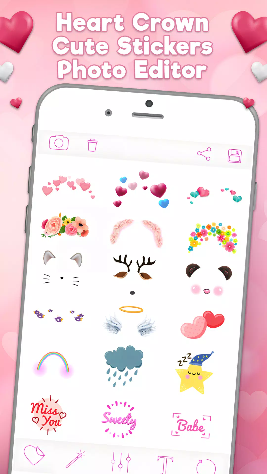 Emoji et autocollants coeur Capture d'écran 0