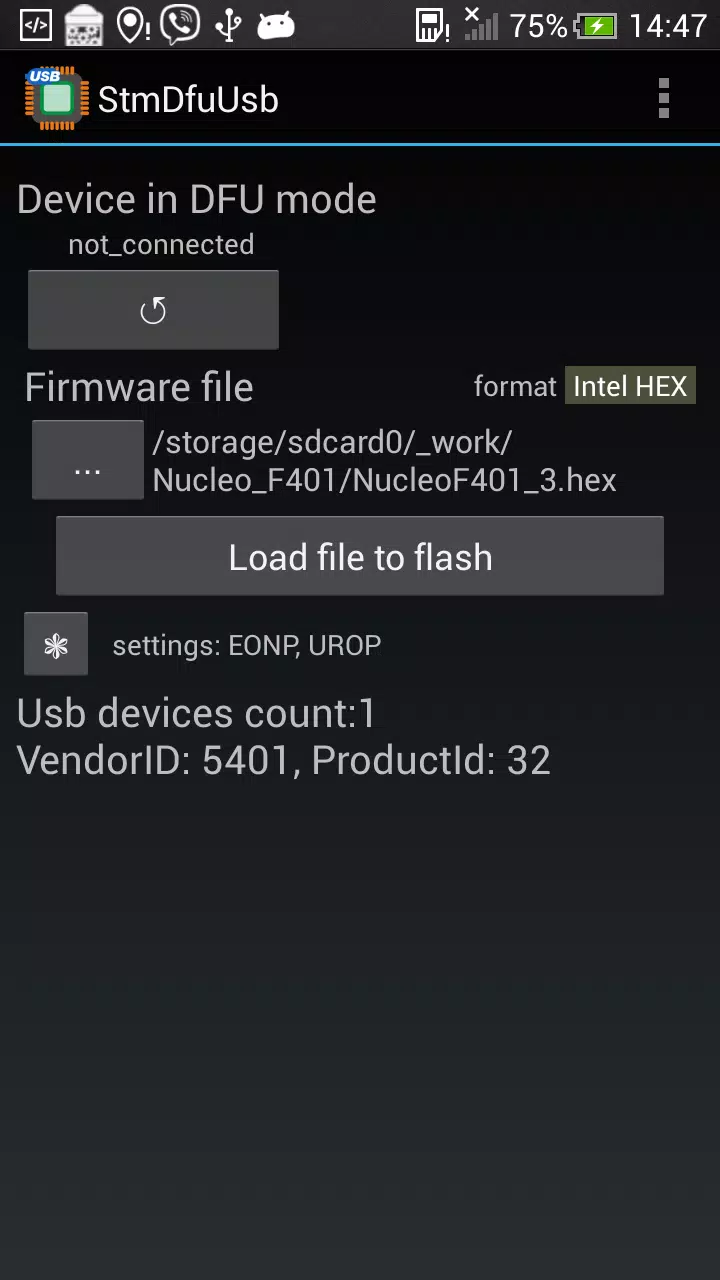 StmDfuUsb Capture d'écran 0