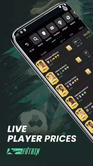 FUTBIN 25 Database & Draft ภาพหน้าจอ 0