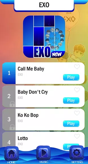 EXO Chibi Piano Tiles 螢幕截圖 0
