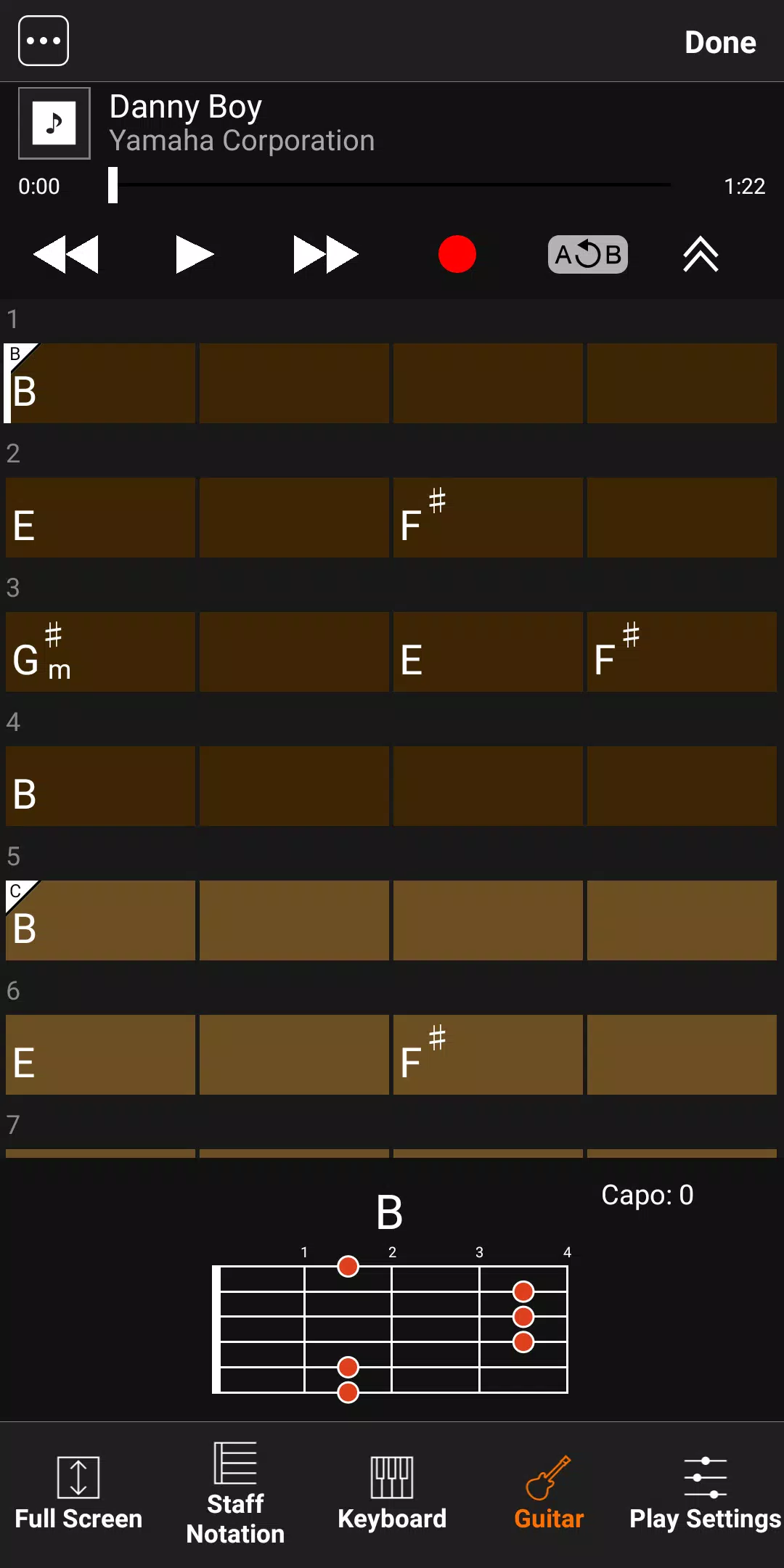 Chord Tracker Capture d'écran 2