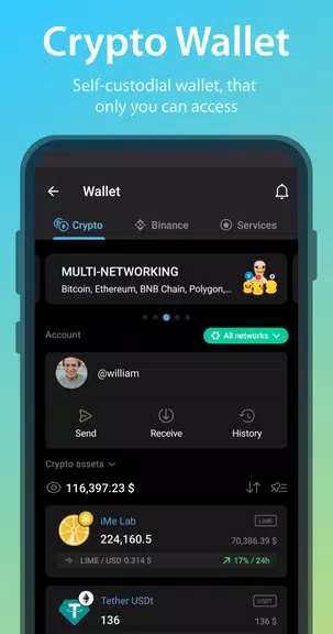 iMe Messenger & Crypto Wallet 스크린샷 3