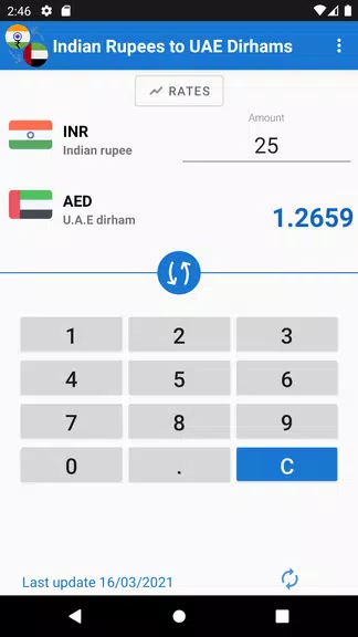 Indian Rupee to UAE Dirham 螢幕截圖 2