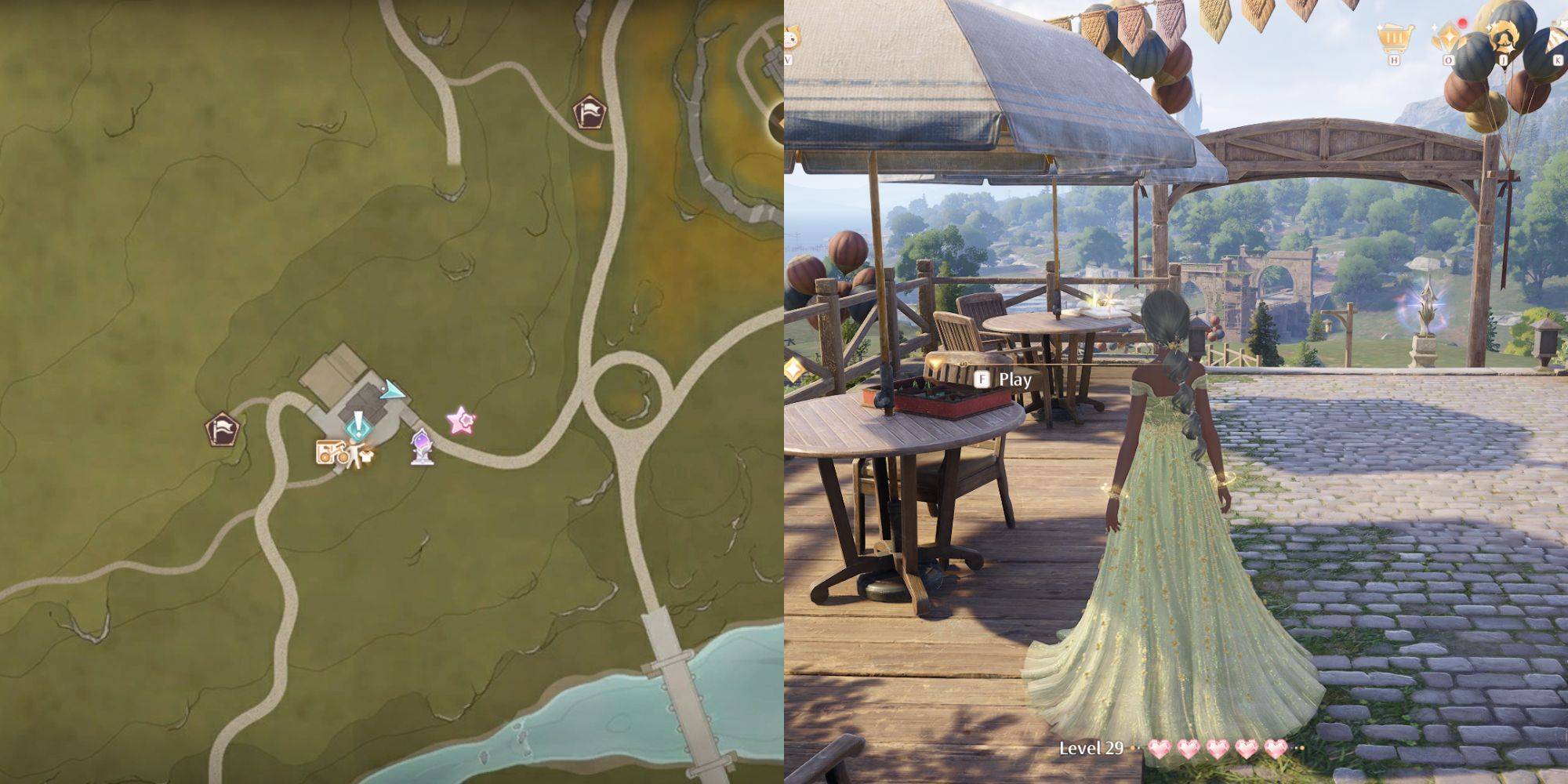 Terrasse centrale de soutien à l'activité de la prairie