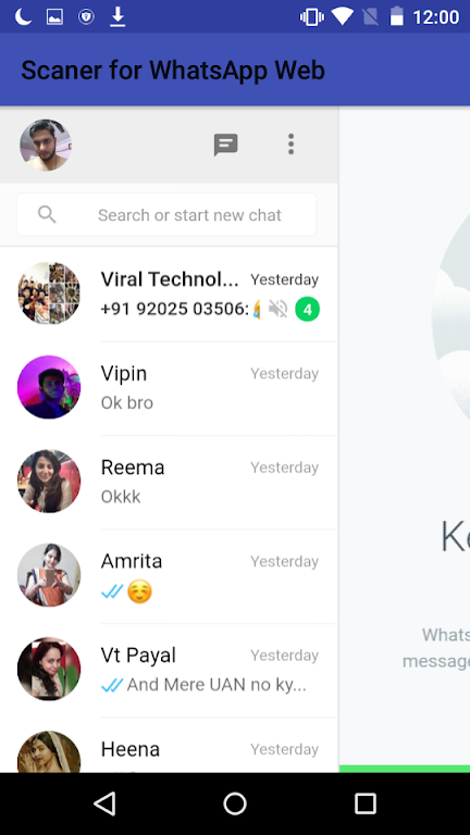 Scaner for WhatsApp Web Capture d'écran 1