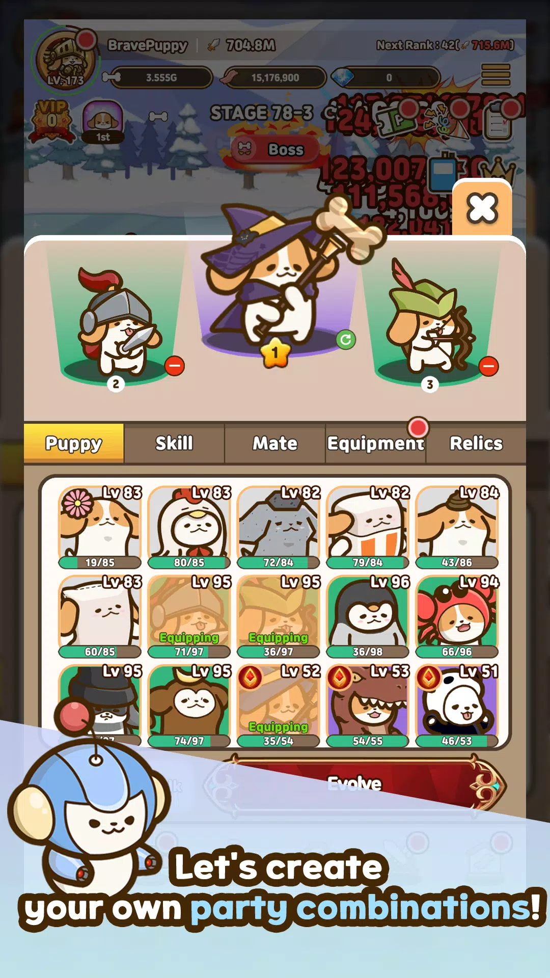 Bravepuppy Idle Adventure Capture d'écran 2