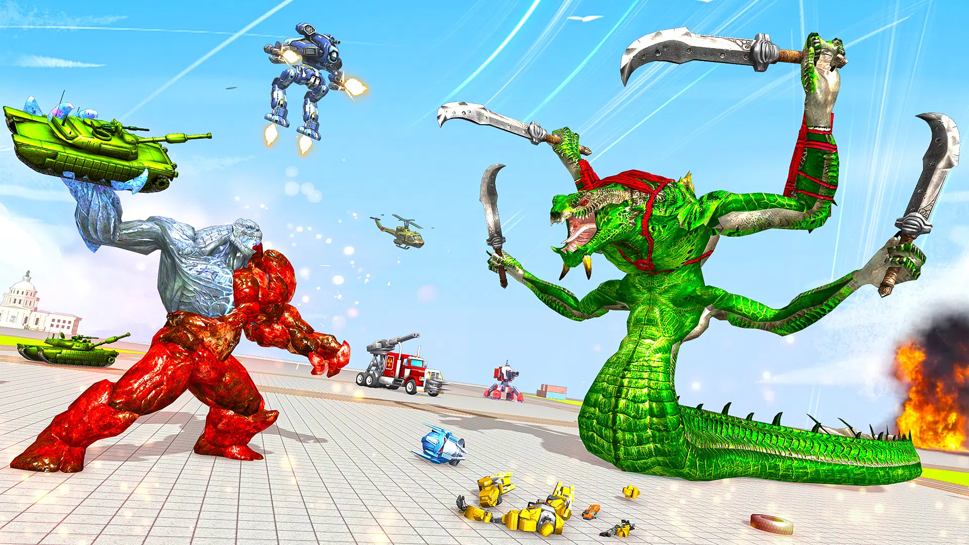 Snake Robot Game - Stone Robot Capture d'écran 0