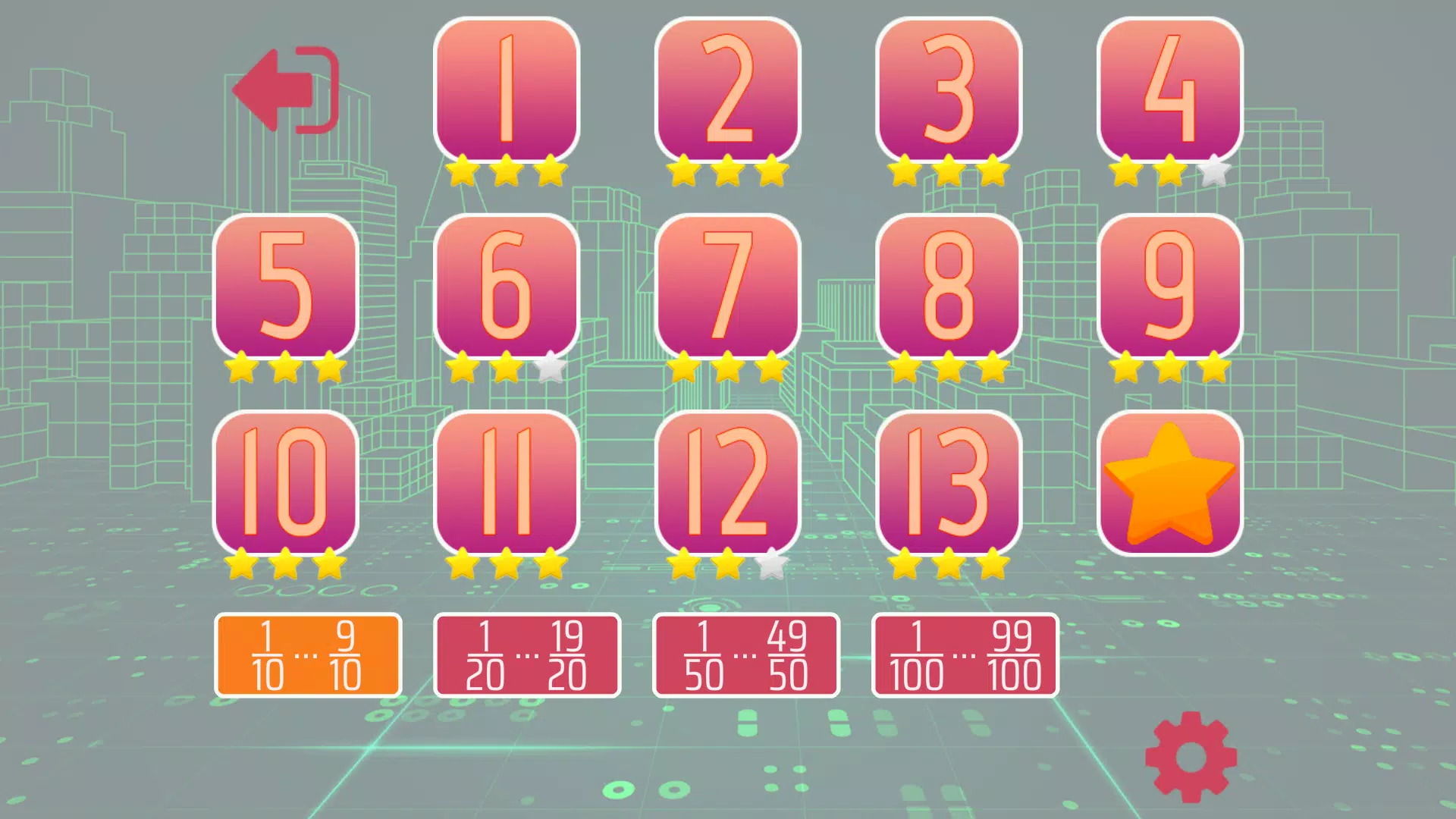 Fractions and mixed numbers Screenshot 2