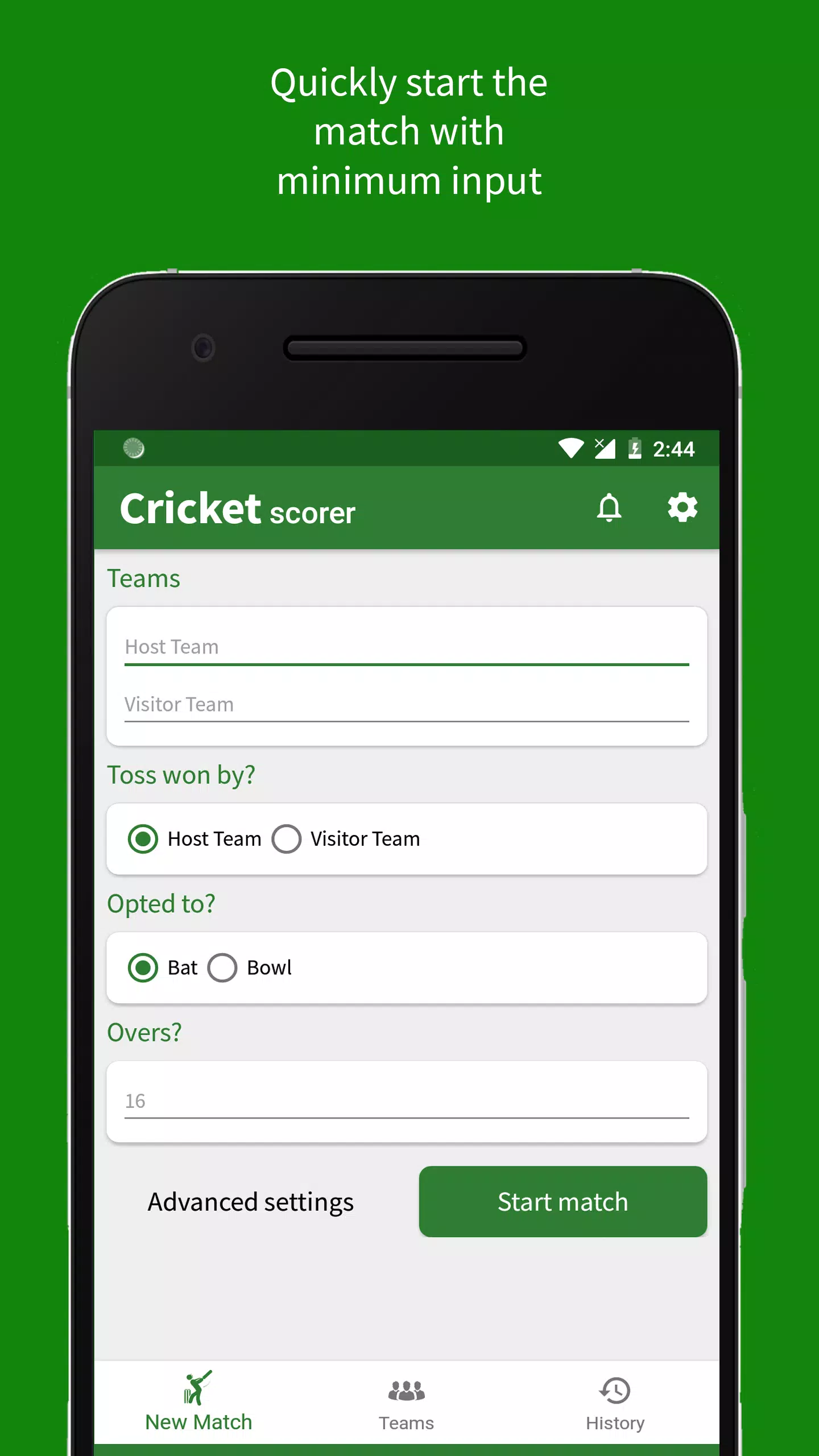 Cricket Scorer 螢幕截圖 0