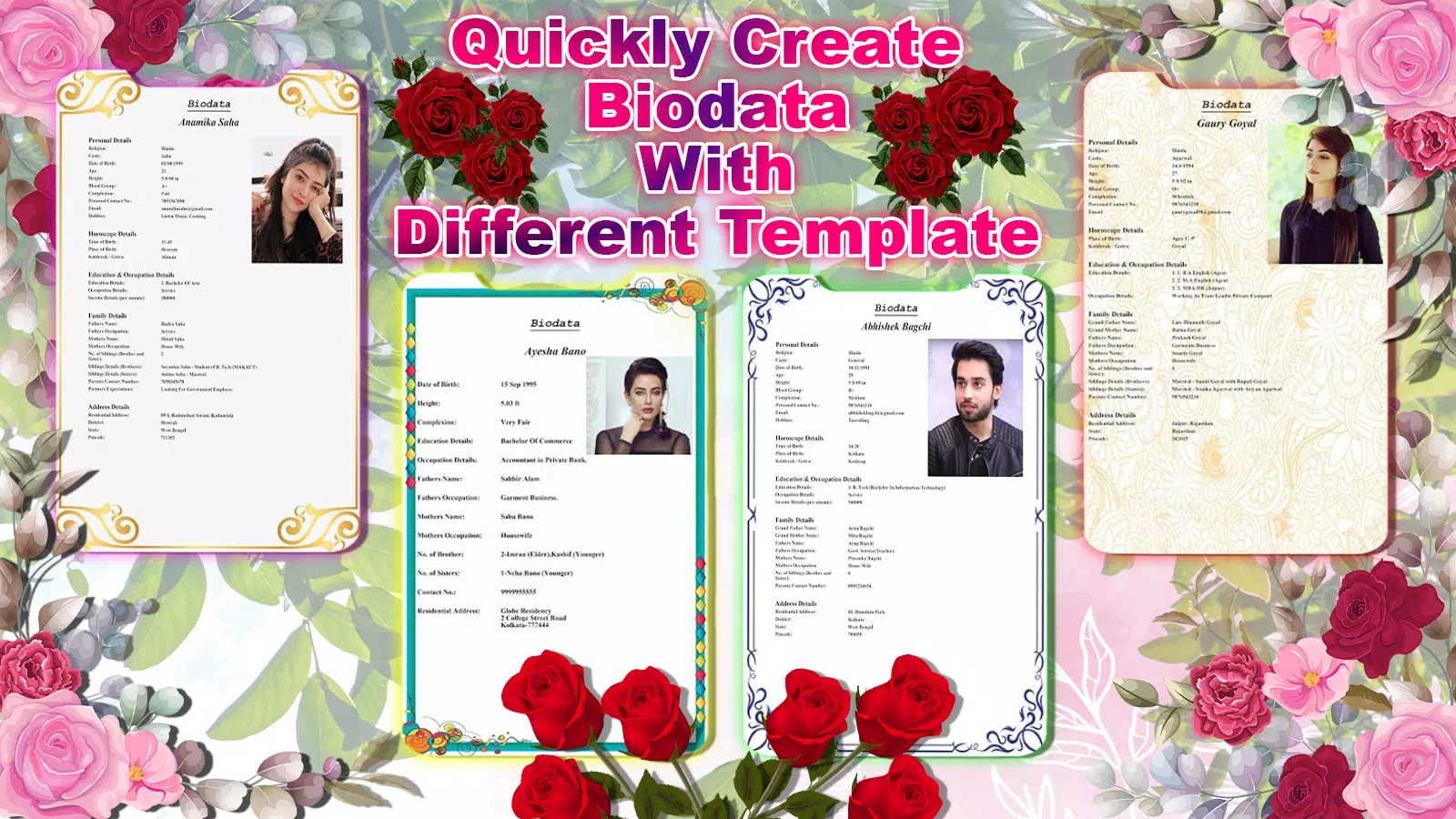 Marriage Biodata Maker 螢幕截圖 1
