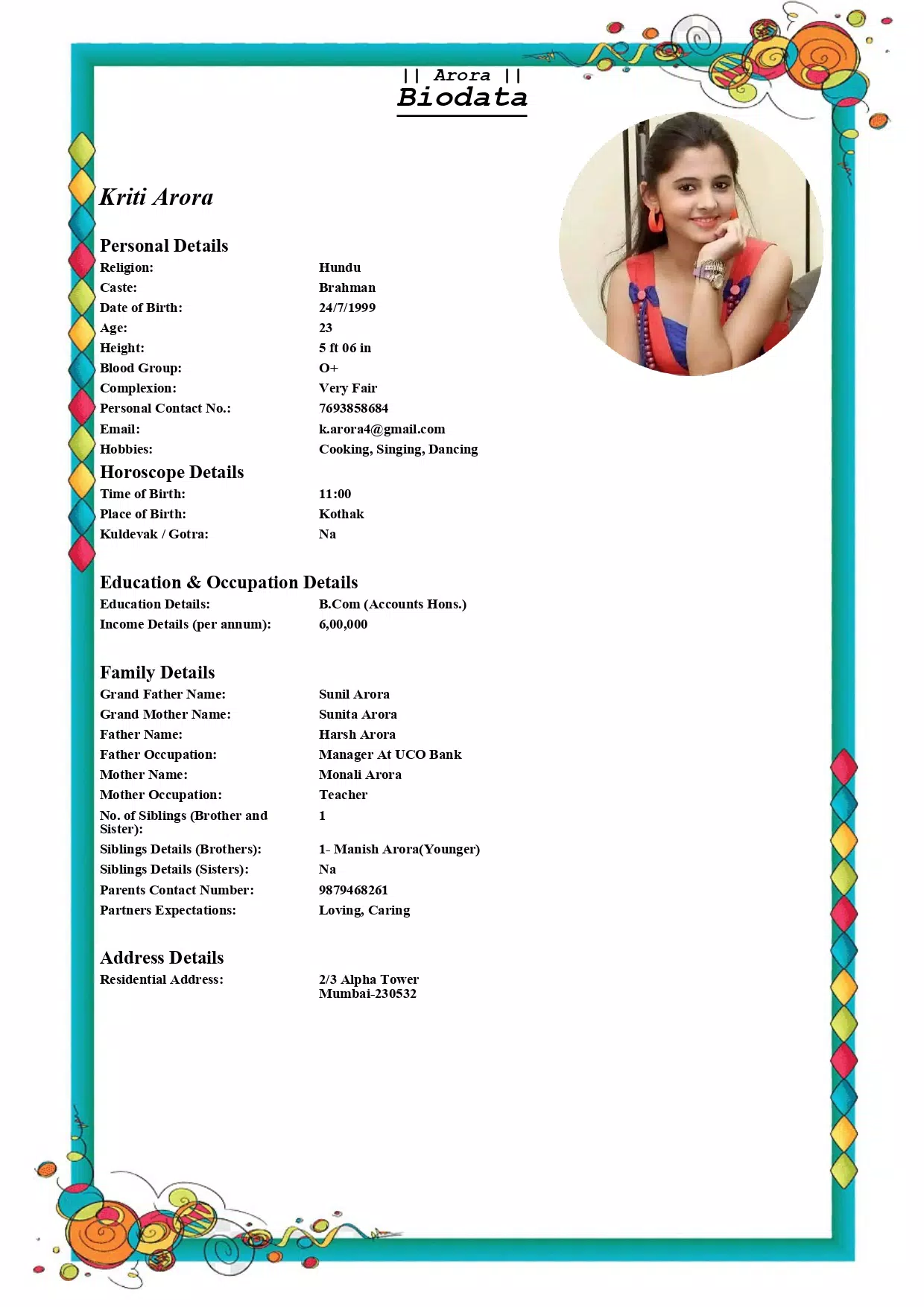 Marriage Biodata Maker 螢幕截圖 3