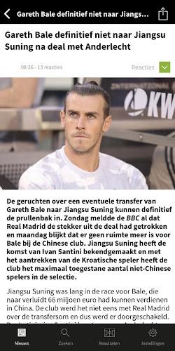 Voetbalzone 螢幕截圖 1