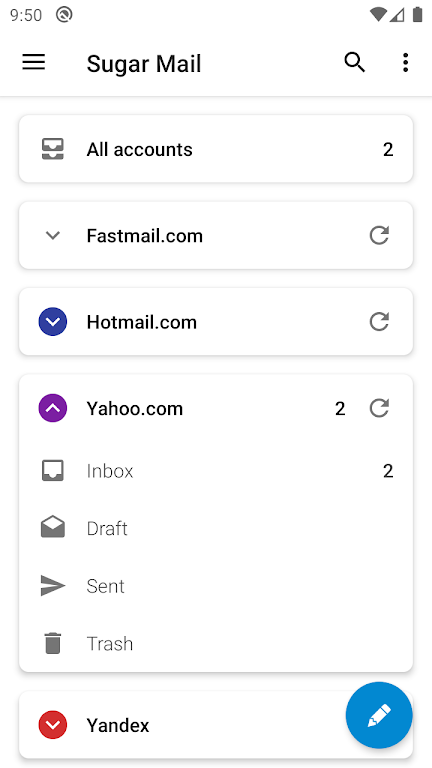 Sugar Mail email app 螢幕截圖 1