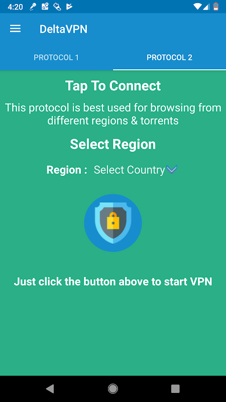 Delta VPN : Secure VPN Proxy : VPN UK, IRAN, USA Скриншот 0