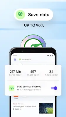 Opera Mini 웹 브라우저 스크린샷 3