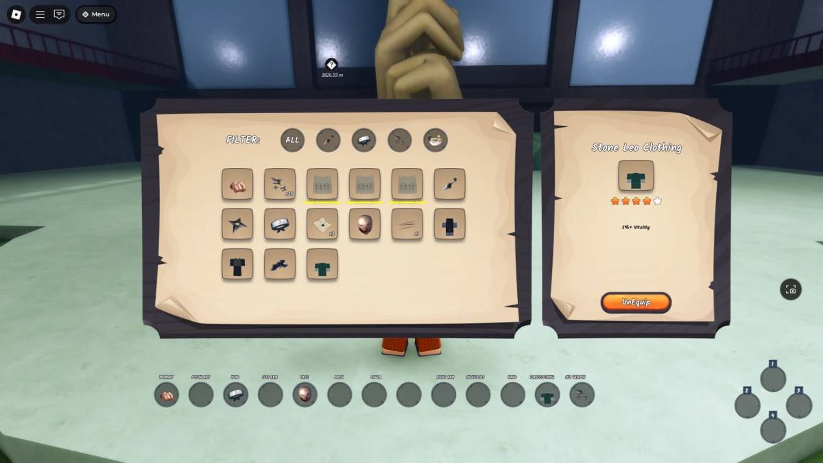 Aperçu des vêtements Leo Stone en Ninja Time Roblox Experience