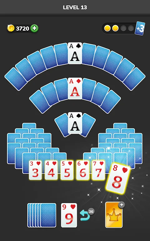 Solitaire 3D - Tripeaks Puzzle Capture d'écran 1