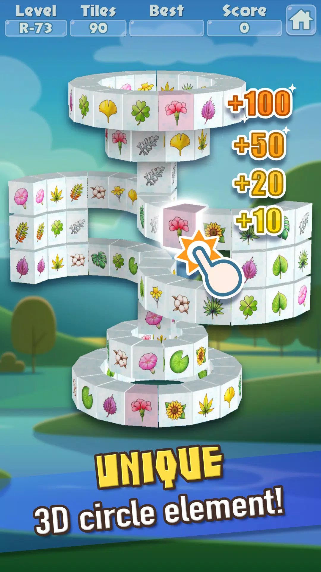 3D Mahjong Triple Tile Match ဖန်သားပြင်ဓာတ်ပုံ 1